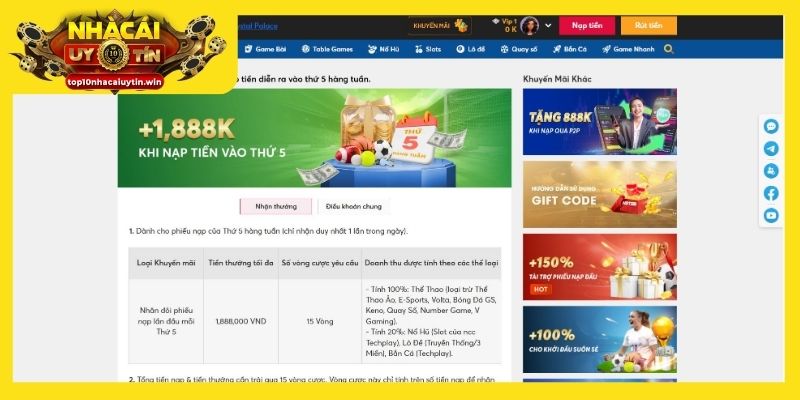 Tham gia nhận thưởng hàng tuần tại nhà cái Net88