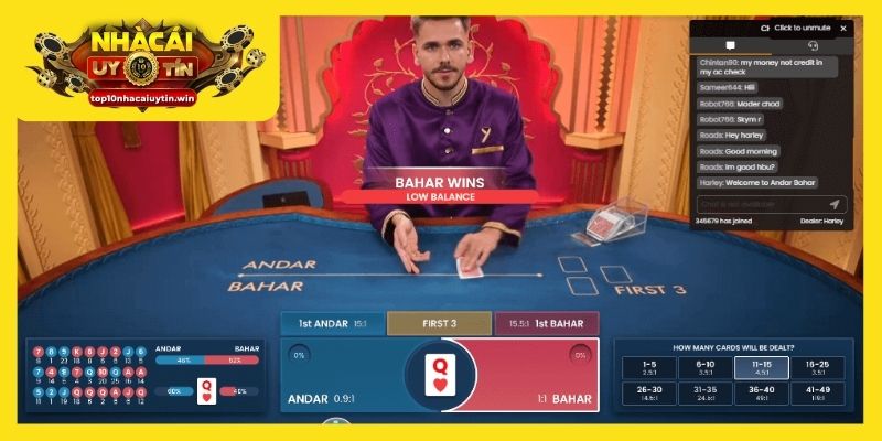 Quản lý vốn chặt chẽ khi cược Andarbahar